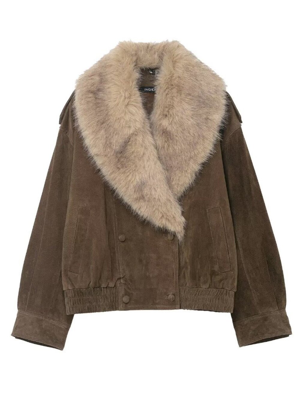 Grayish Brown Casual Women's Jacket - Picture 6 of 11
